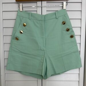 Zara Green Bermuda Shorts with Tailored Fit